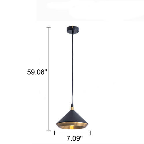 Retro Schmiedeeisen Kegel 1-Licht Pendelleuchte 