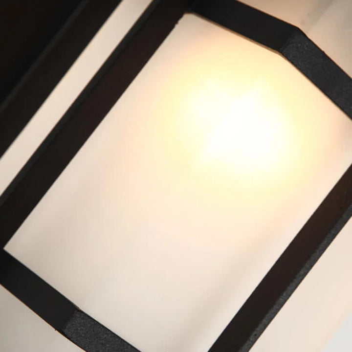 Modern Chinese Square Outdoor Waterproof 1-Light Wall Sconce Lamp