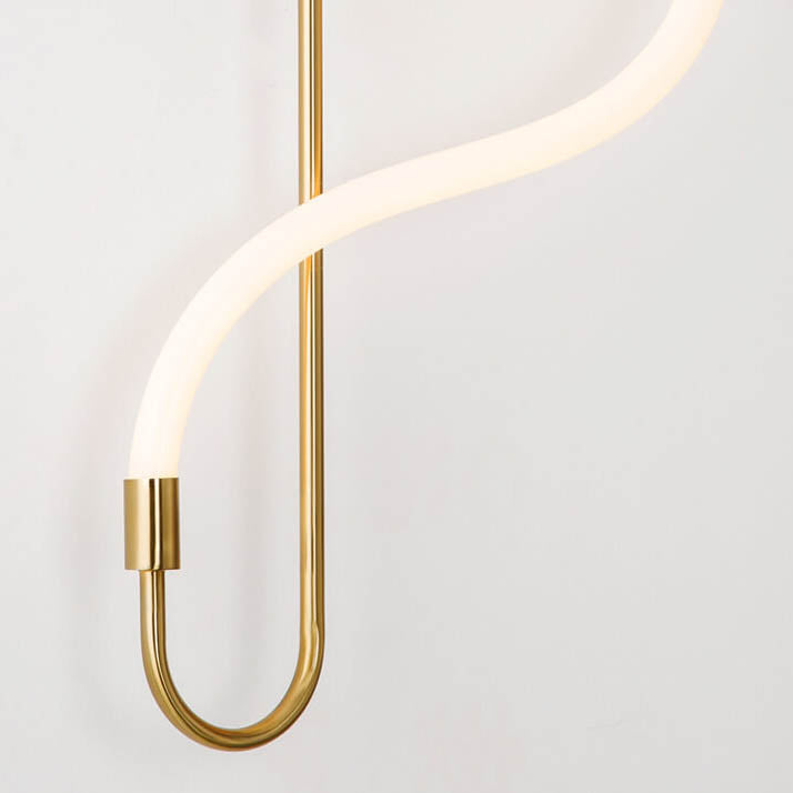 Post-modern Long Curve 1-Light LED Wall Sconce Lamp