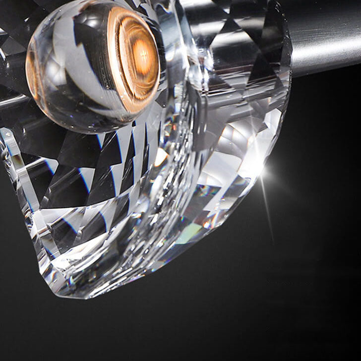 ضوء قلادة LED نحاسي كريستال قبة إبداعي حديث 