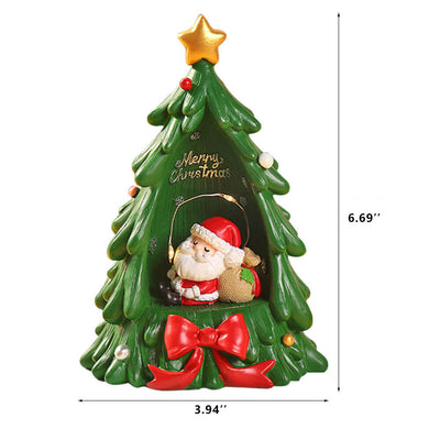 Christmas Tree Santa Starlight Night Light Resin Decoration Gift Table Lamp