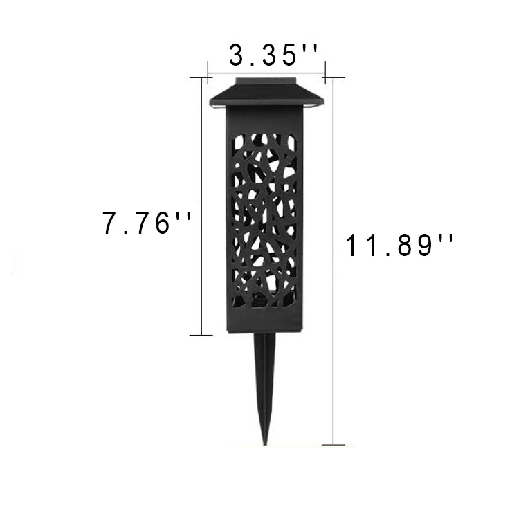 Outdoor Solar Hollow Square Column LED Patio Rasen Bodenstecker Licht 