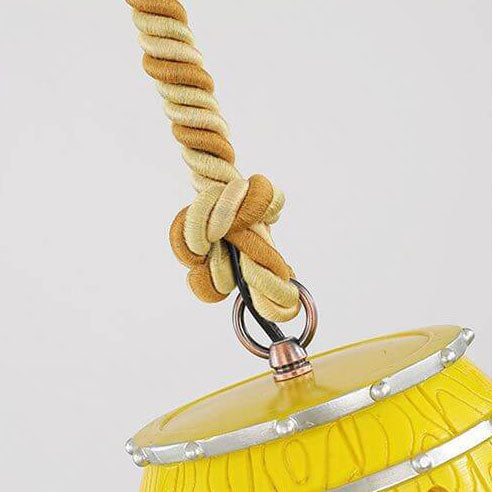 Vintage Wine Barrel Resin 1-Light Pendant Light