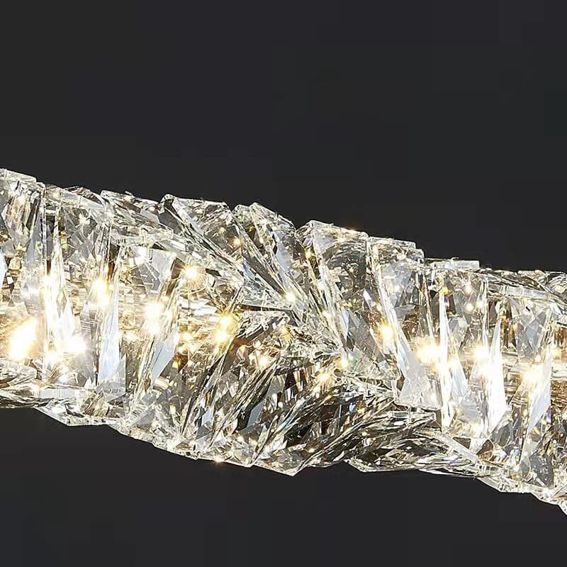 Modern Minimalist Linear Crystal LED Chandelier