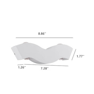 Modern Aluminum Wave LED Waterproof Outdoor Wall Sconce Lamp