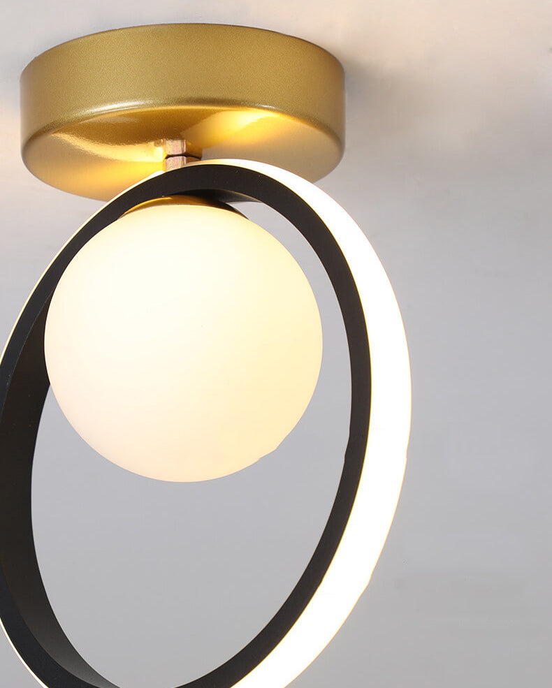 Luz de techo empotrada semi-empotrada LED con pantalla de bola del círculo nórdico 