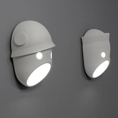 Creative Resin Emoji Mask 1-Light LED Wall Sconce Lamp