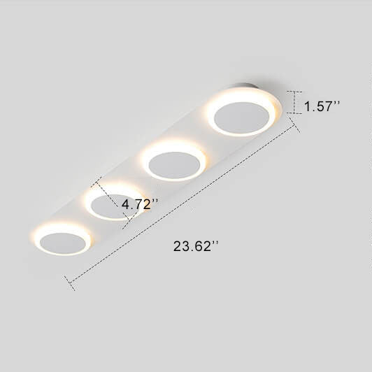 Minimalist Long Bar 3/4/5 Light  LED Flush Mount Ceiling Light