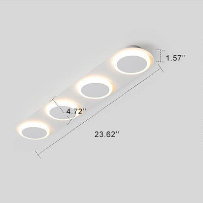 Minimalist Long Bar 3/4/5 Light  LED Flush Mount Ceiling Light