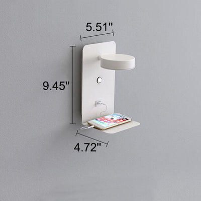 Moderne Eisen Quadrat LED USB Wiederaufladbare Wandleuchte 