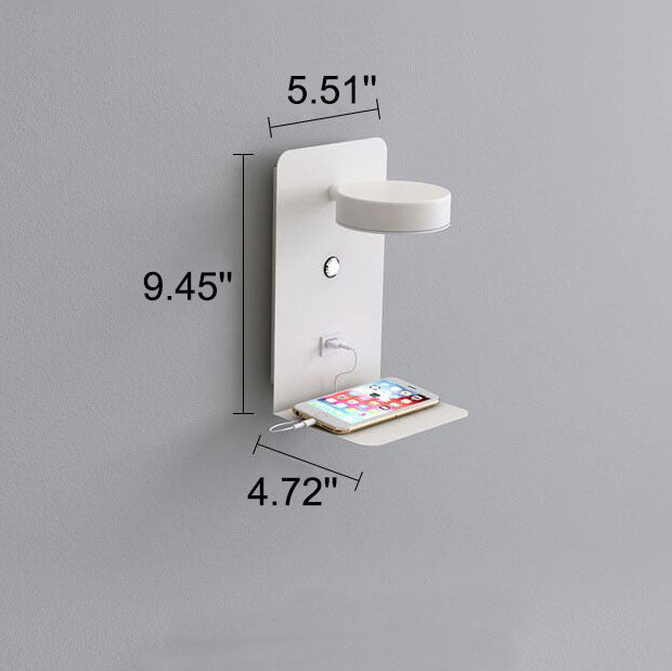 Moderne Eisen Quadrat LED USB Wiederaufladbare Wandleuchte 