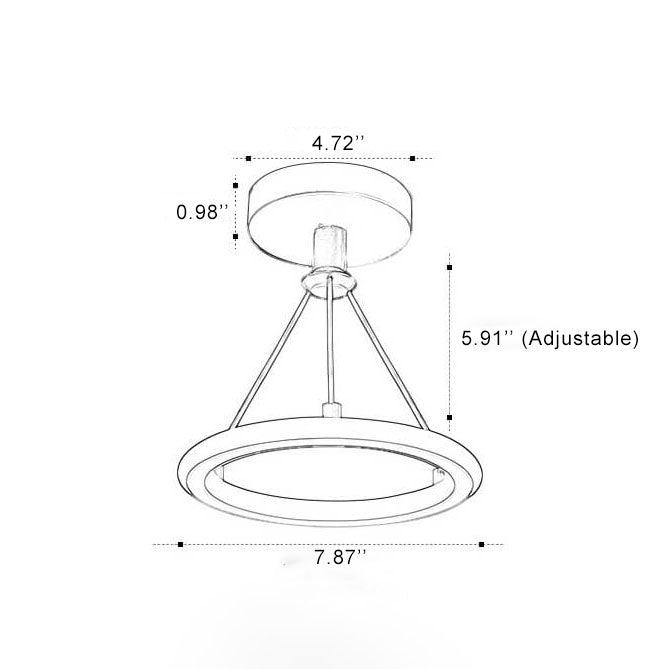 Modern Simple Circle LED 1-Light Pendant Light
