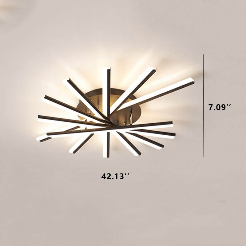 Nordic Creative Line 1-Light LED Semi-Flush Mount Ceiling Light