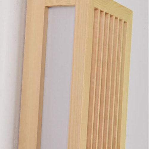Modern Minimalist Solid Wood Acrylic Rectangular LED  Wall Sconce Lamp for Living Room