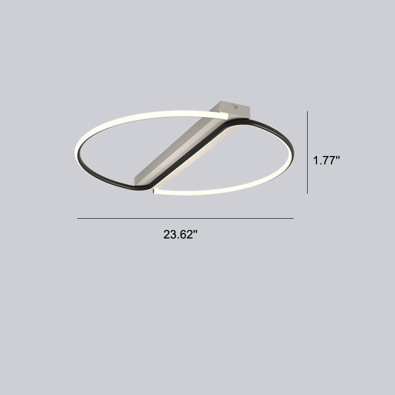 Luz de techo LED empotrada redonda minimalista en blanco y negro 
