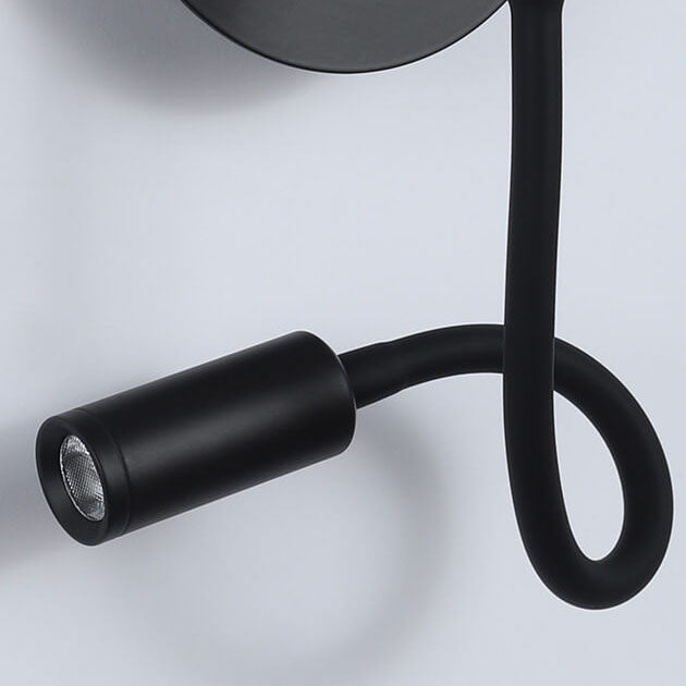 Modern Round Glass Ball Silicone Hose 1-Light Wall Sconce Lamp
