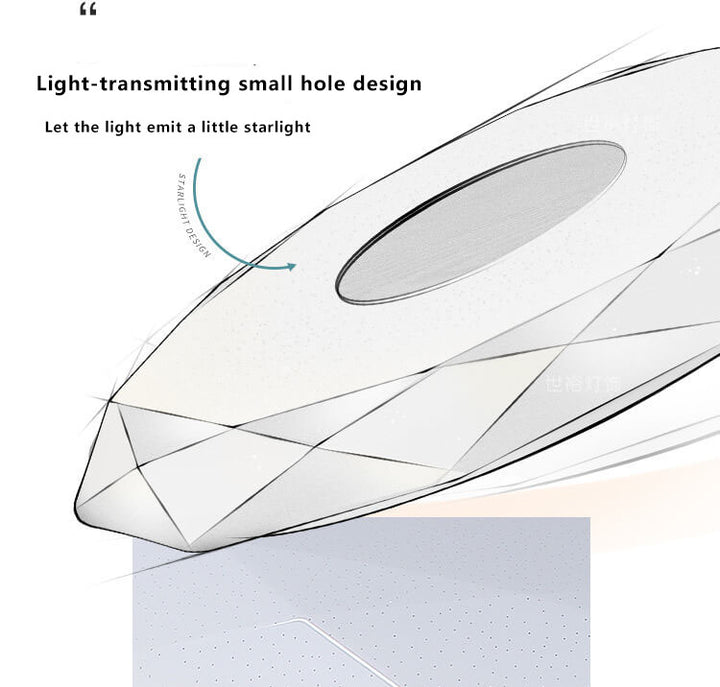 Nordic Solid Wood Acrylic Round 1-Light LED Flush Mount Ceiling Light