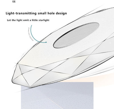 Nordic Solid Wood Acrylic Round 1-Light LED Flush Mount Ceiling Light