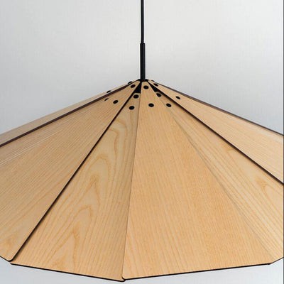 Nordic Wooden Splicing Flying Saucer 1-Light Pendant Light