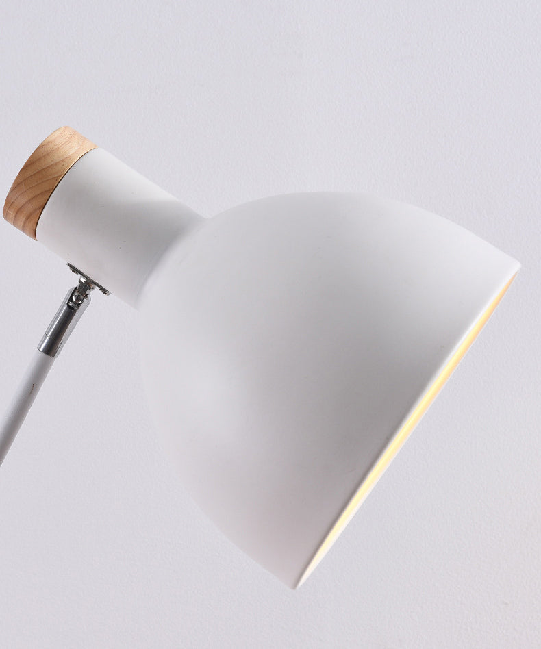 Industrielle Eisen-Schattierung Holzregal 1-Licht Stehlampe 
