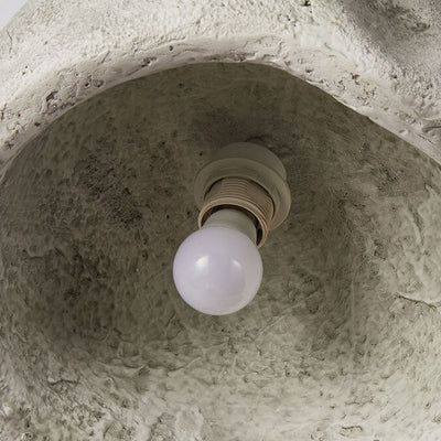 Lampe suspendue rétro à 1 lumière en forme de dôme en polystyrène faite à la main 