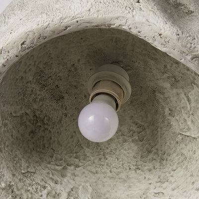 Retro Handmade Polystyrene Dome Aged 1-Light Pendant Light