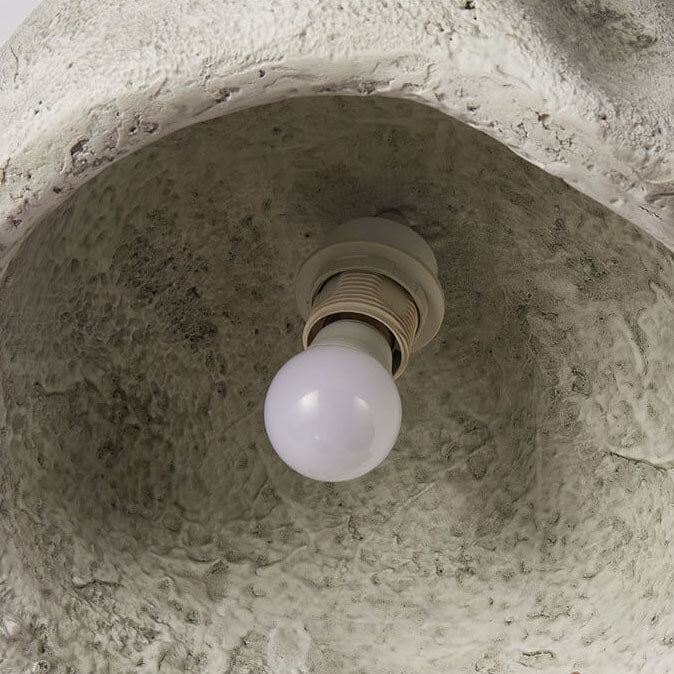 Lampe suspendue rétro à 1 lumière en forme de dôme en polystyrène faite à la main 