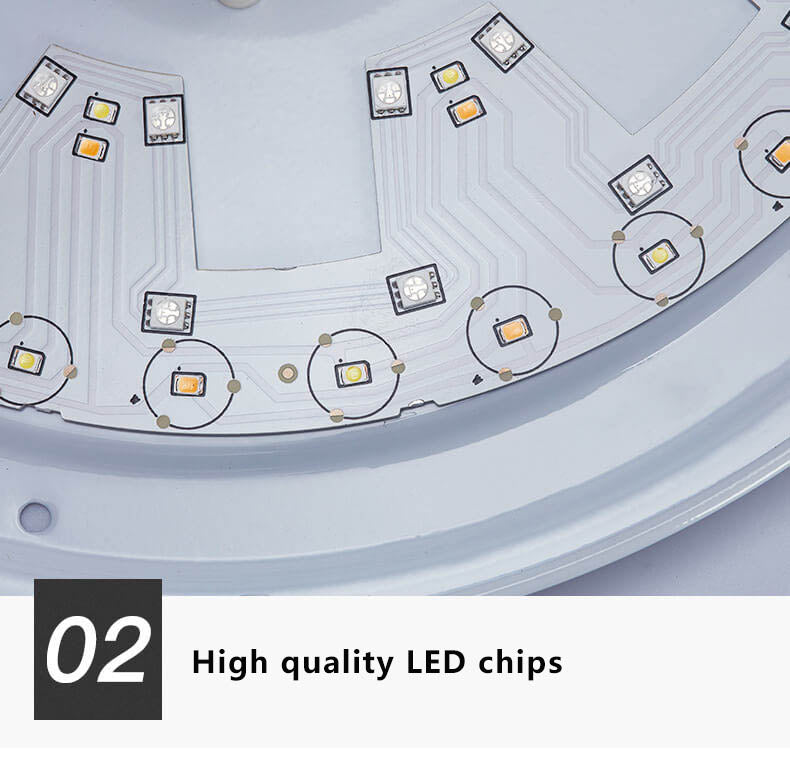 Smart Dimmable LED Remote Control Bluetooth Music Speaker Flush Mount Ceiling Light