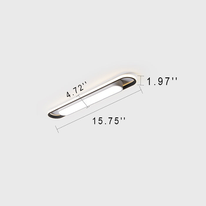 Nordic Minimalist Long Bar Ring LED Deckeneinbau-Deckenleuchte 