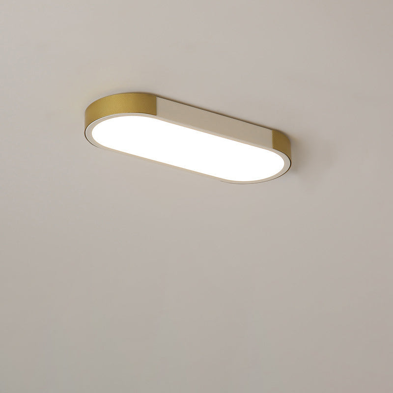 Moderne, minimalistische, rechteckige LED-Deckenleuchte mit rechteckigem Ring 