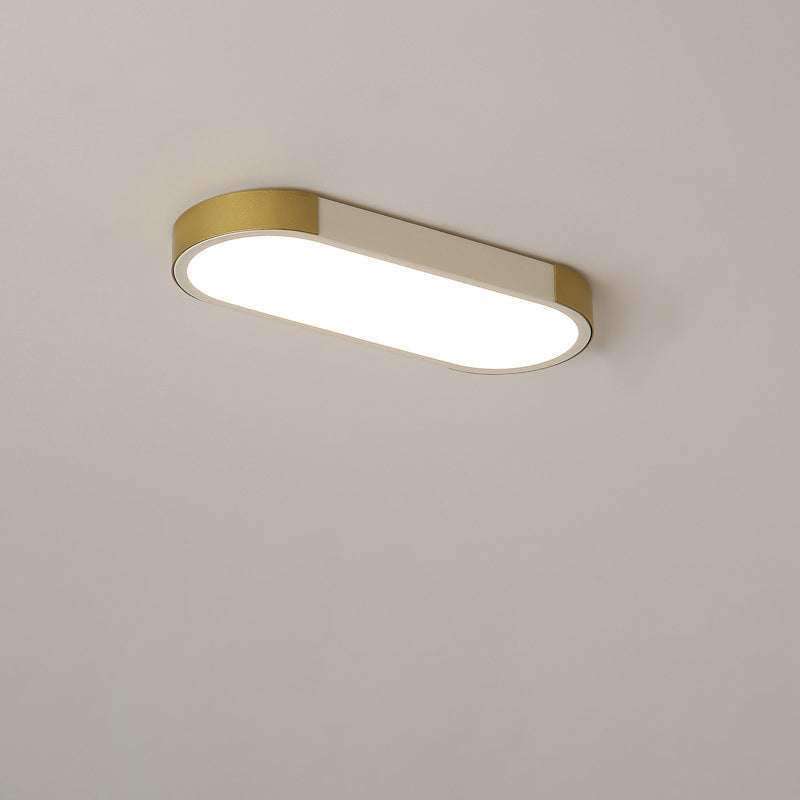 Modern Minimalist Rectangular Ring LED Flush Mount Ceiling Light