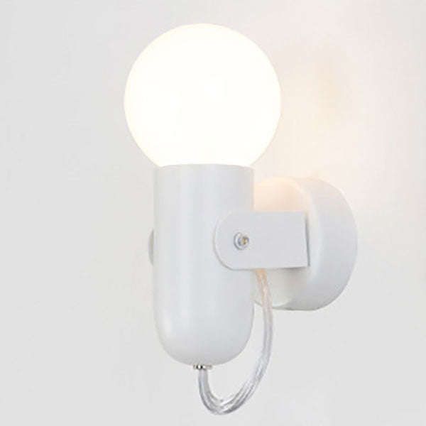 Nordic Creative Solid Color Round Head 1-Light Wall Sconce Lamp