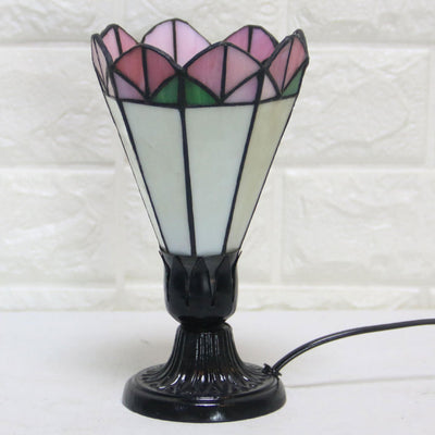 Retro Tiffany Creative Flower Design 1-Licht-Tischlampe 