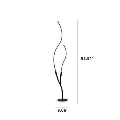 Modern Minimalist Curved Line 1-Light LED Standing Floor Lamp