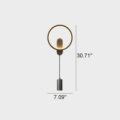 Industrial All Copper Nordic Round LED Creative Wall Sconce Lamp
