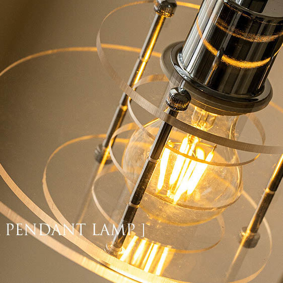 Post-modern Clear Glass Multi-Layered 1-Light LED Pendant Light