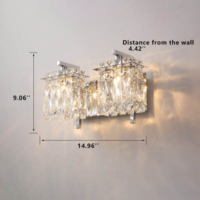 Modern Luxury Glass Cube 1/2 Light Wall Sconce