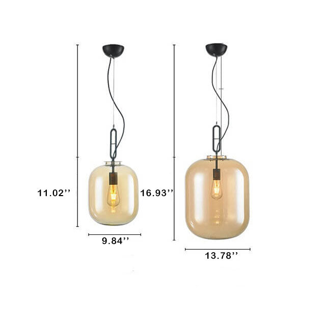 Modern Winter Melon Glass 1-Light Pendant Light