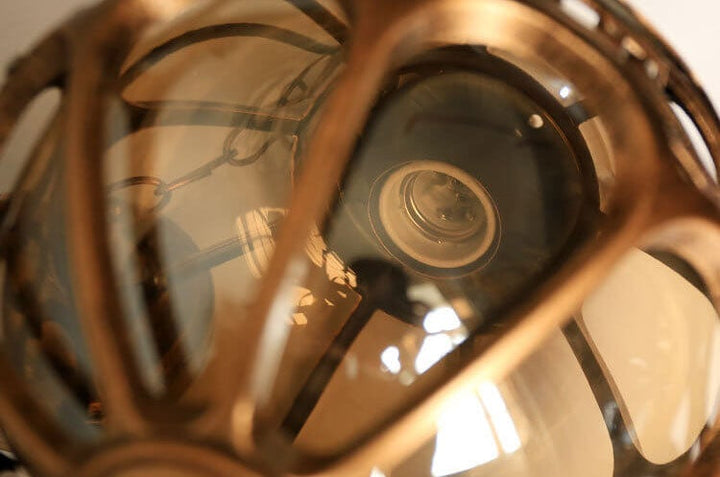 Suspension extérieure étanche à 1 lumière en forme de globe industriel rétro 
