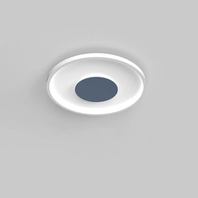 Nordic Light Round Solid Color LED Flush Mount Ceiling Light