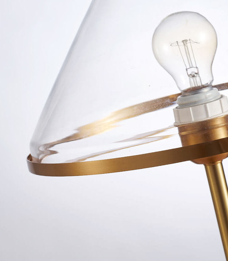 Nordic Creative Glass Triangle Shade 1-Light Table Lamp