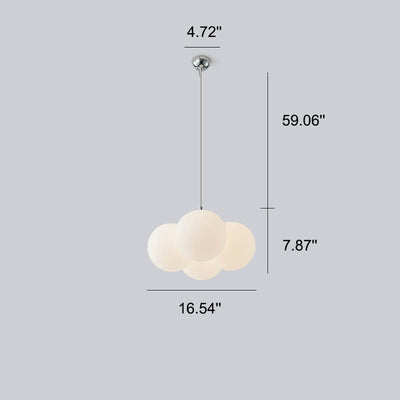 Nordic Creative White Bubble Acrylic 4/8 Light Chandelier