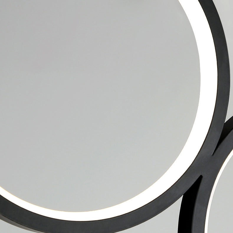 Nordic Creative Iron Acrylic 5-Circle LED Chandelier