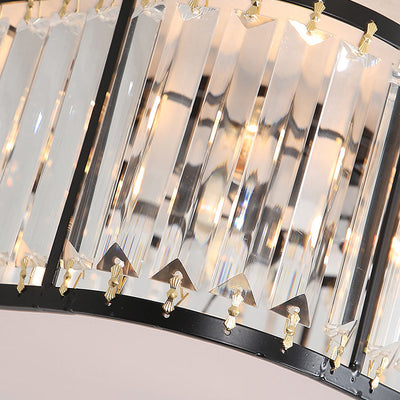 Modern Crystal Square 5-Light Flush Mount Ceiling Light