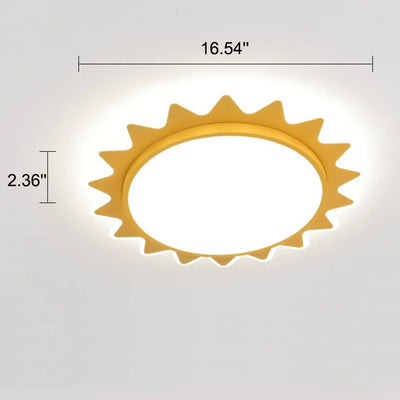 Plafonnier LED en forme de soleil créatif 