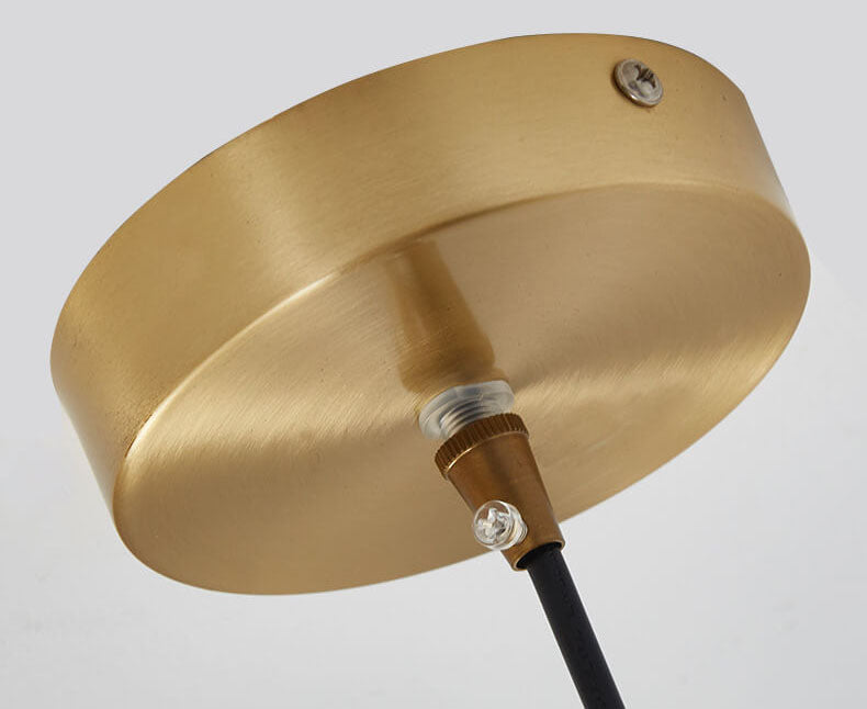 Lámpara colgante LED de cilindro de nuez vintage con tapa de latón 