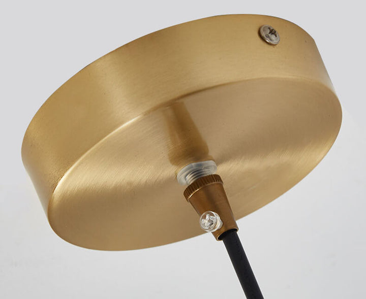 Lámpara colgante LED de cilindro de nuez vintage con tapa de latón 