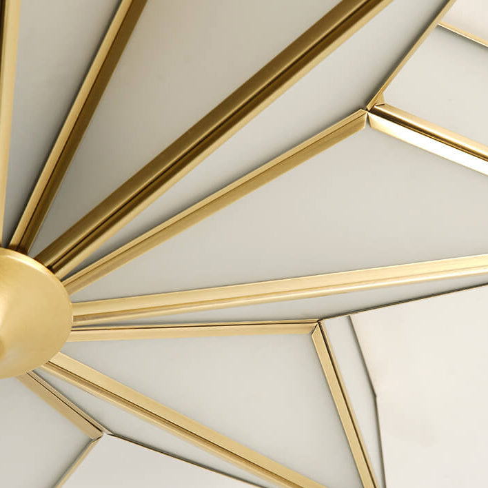 Modern Luxury Brass Pentagram 4-Light Flush Mount Ceiling Light