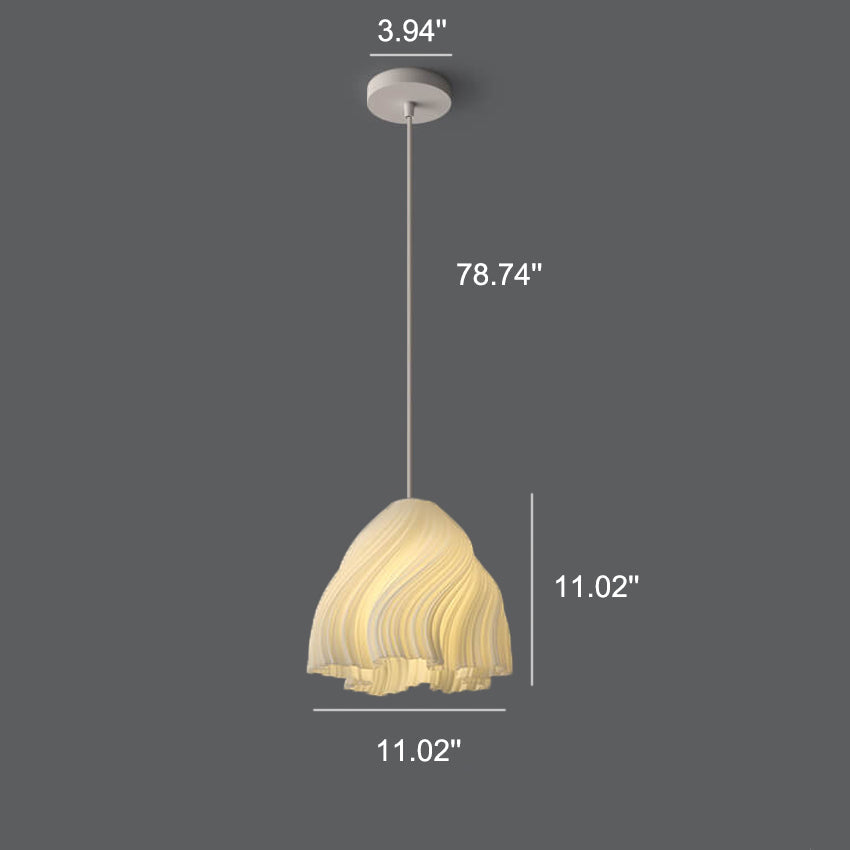 Pantalla impresa en 3D de geometría nórdica, luz colgante de 1 luz 
