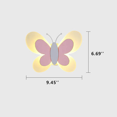 Creative Butterfly Acrylic 1-Light LED Wall Sconce Lamp